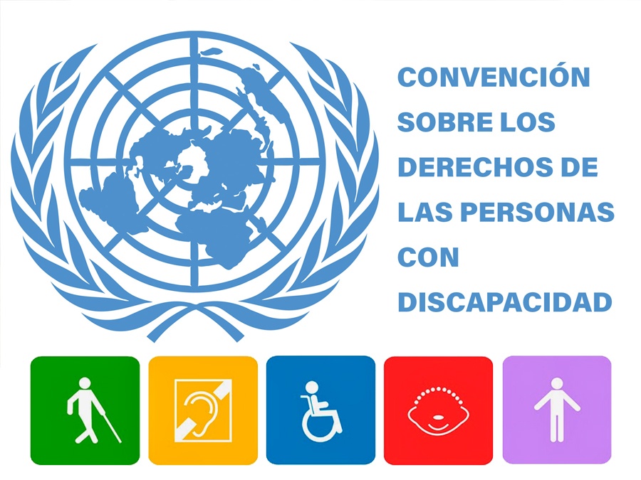 Logotipo de Naciones Unidas sobre la  Convención sobre los Derechos de las Personas con Discapacidad.